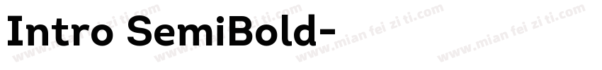 Intro SemiBold字体转换
